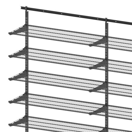 WALL RAIL SYSTEM ANTHRACITE M1800 16 SHELVES LM 840