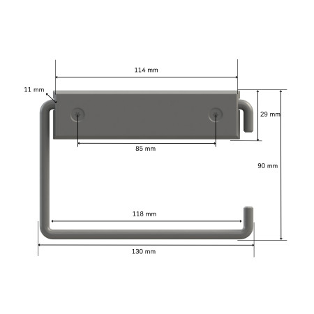 TOILET ROLL HOLDER SILVER LM 46