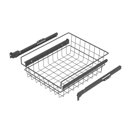 TRÅDBACK MED RULLSKENOR ANTRACIT 337x440x140 (skåp 366-370) LM 600